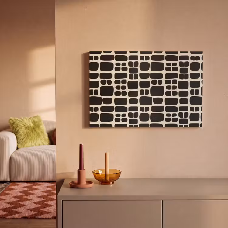 Modern - Organisch - Zwart canvas 2cm klein 34 -sfeer1