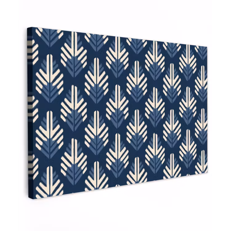 Modern - Patroon - Blauw canvas 2cm klein 34 -z3d
