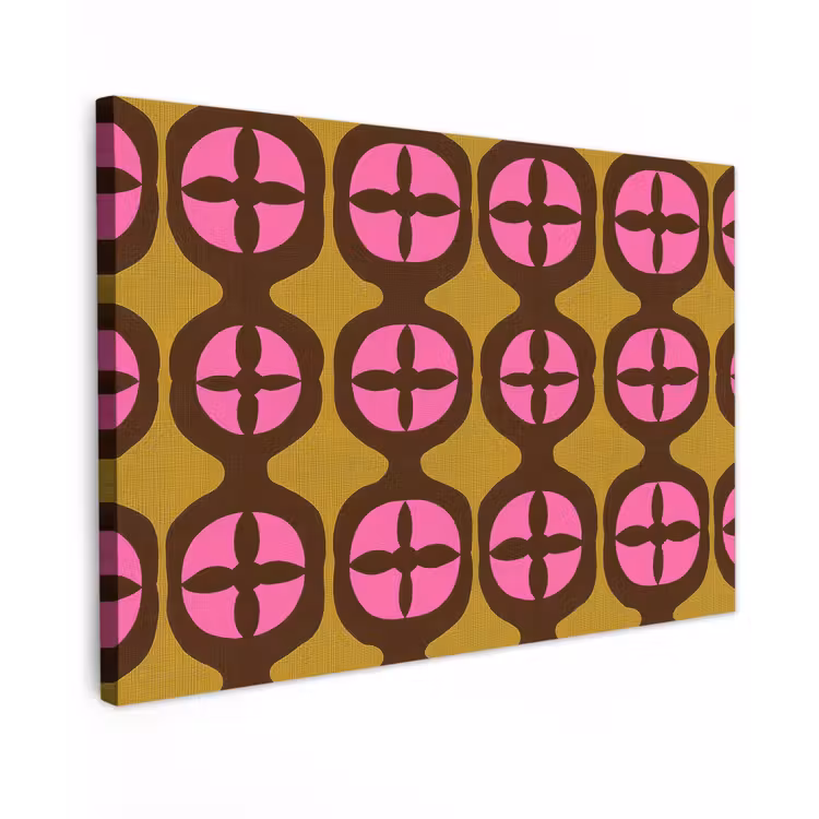 Modern - Patroon - Roze canvas 2cm klein 34 -z3d