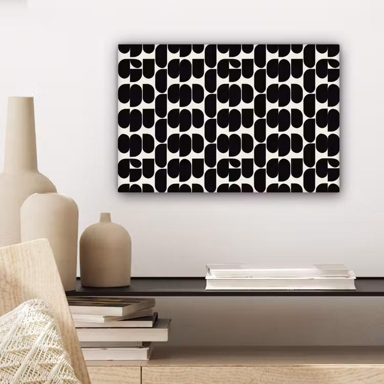 Modern - Patroon - Zwart canvas 2cm klein 34 -sfeer6