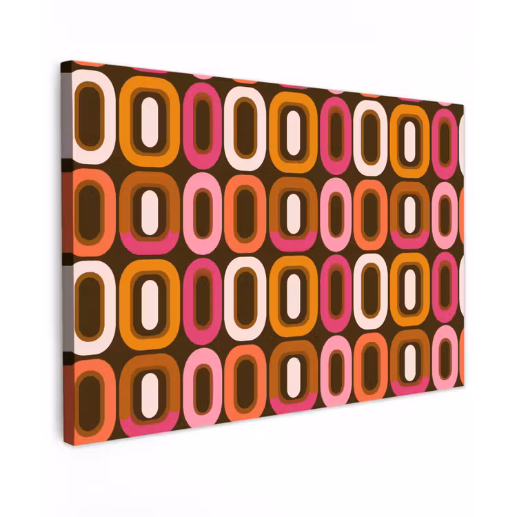 Modern - Retro - Kleurrijk canvas 2cm klein 34 -z3d