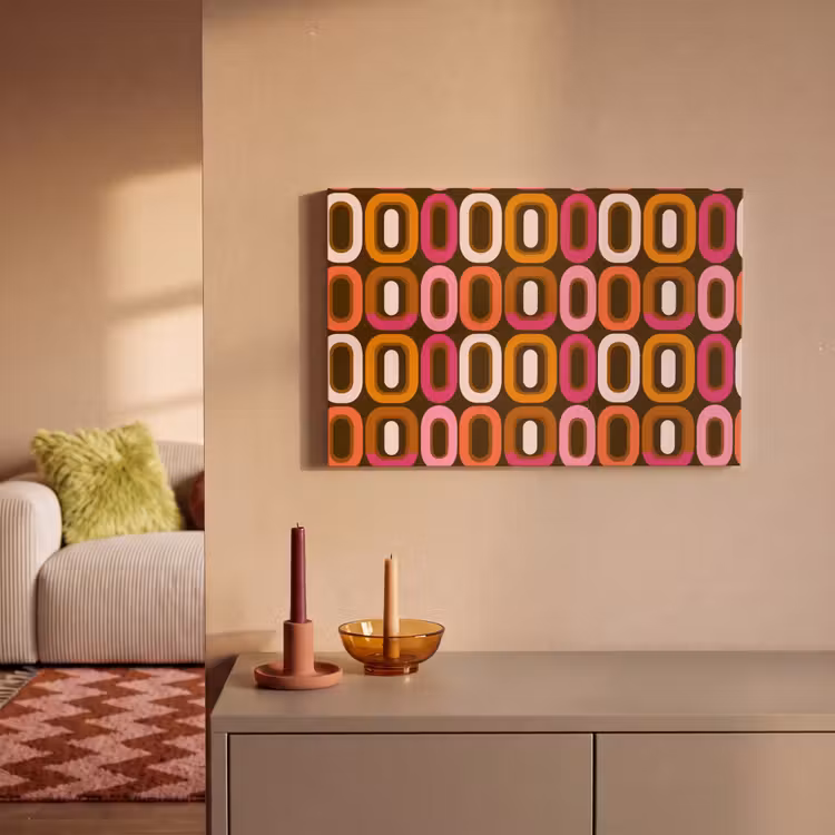 Modern - Retro - Kleurrijk canvas 2cm klein 34 -sfeer1