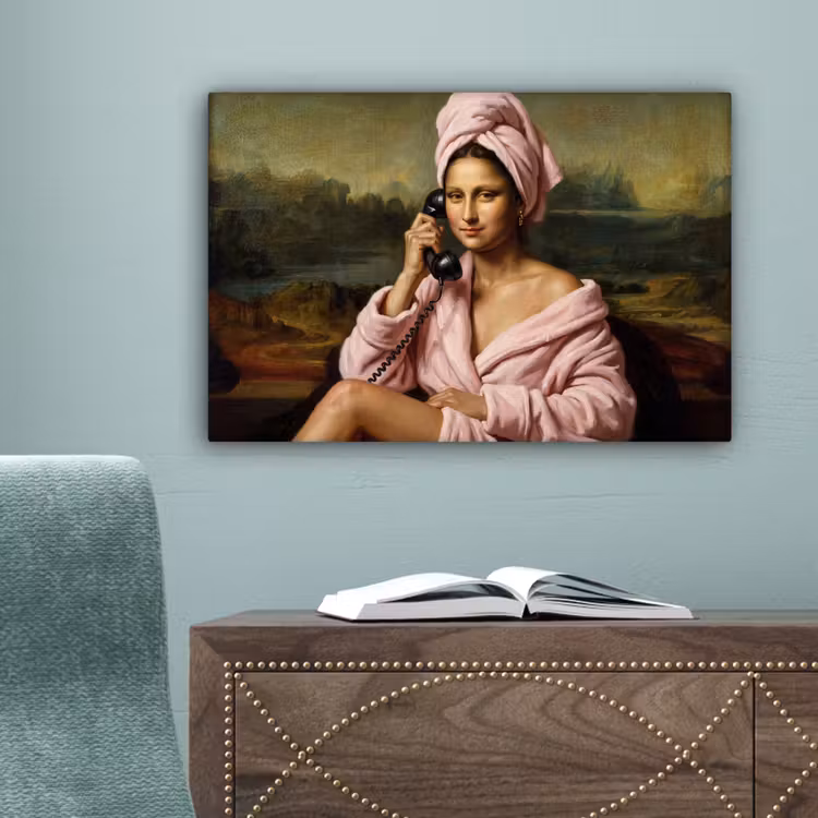 Mona - Klassiek - Roze canvas 2cm klein -sfeer4