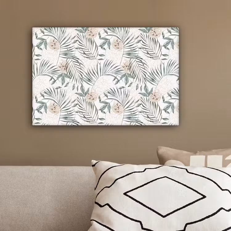 Monstera - Palmblad - Jungle - Tropisch canvas 2cm klein -sfeer3