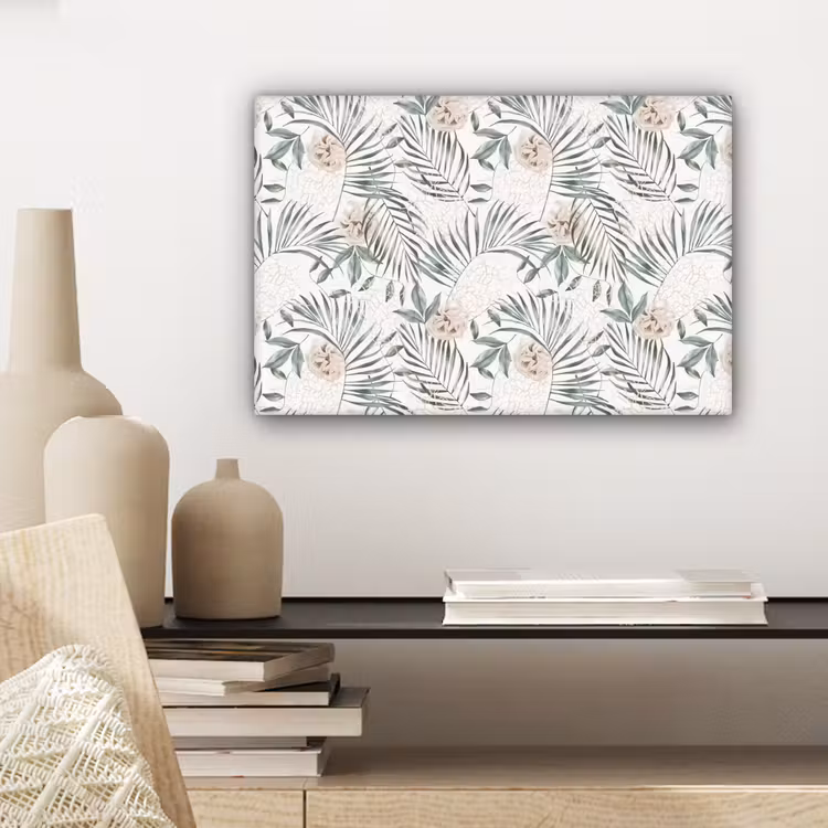 Monstera - Palmblad - Jungle - Tropisch canvas 2cm klein -sfeer6