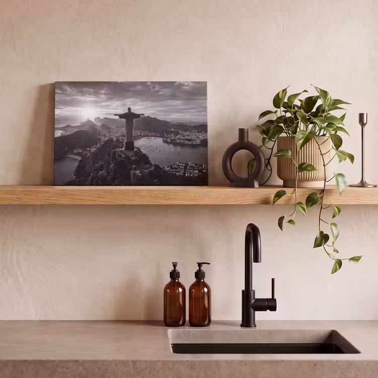 Monument - Stadsgezicht - Landschap - Zwart-wit canvas 2cm klein -sfeer3