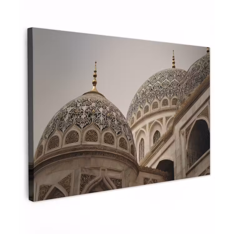 Mozaïekkoepels - Gouden spitsen - Bewolkt canvas 2cm klein -z3d