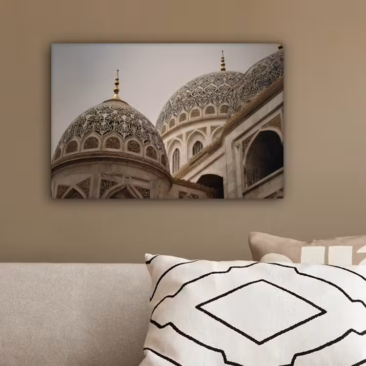 Mozaïekkoepels - Gouden spitsen - Bewolkt canvas 2cm klein -sfeer3