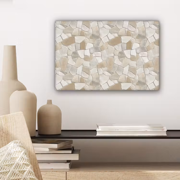 Mozaïek - Stenen - Beige canvas 2cm klein 34 -sfeer6