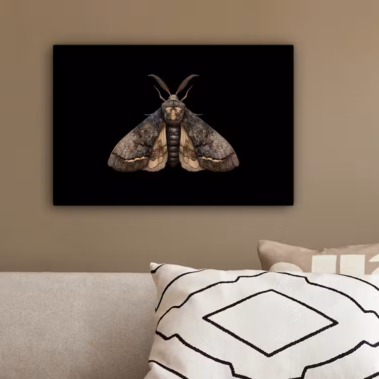 Mot - Bladachtig - Grijs canvas 2cm klein -sfeer3