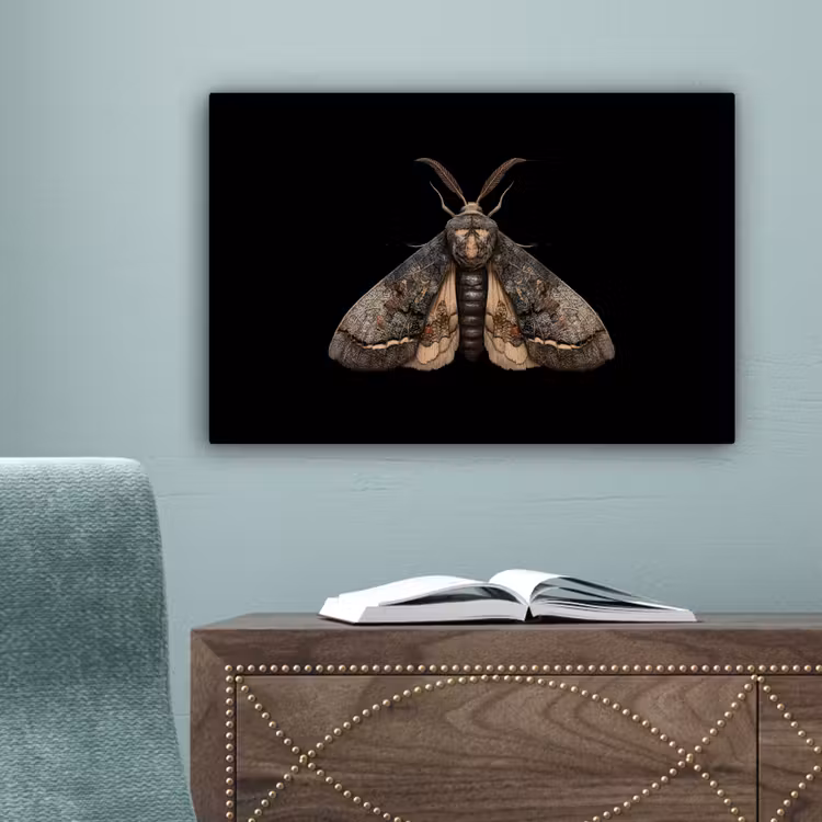Mot - Bladachtig - Grijs canvas 2cm klein -sfeer4
