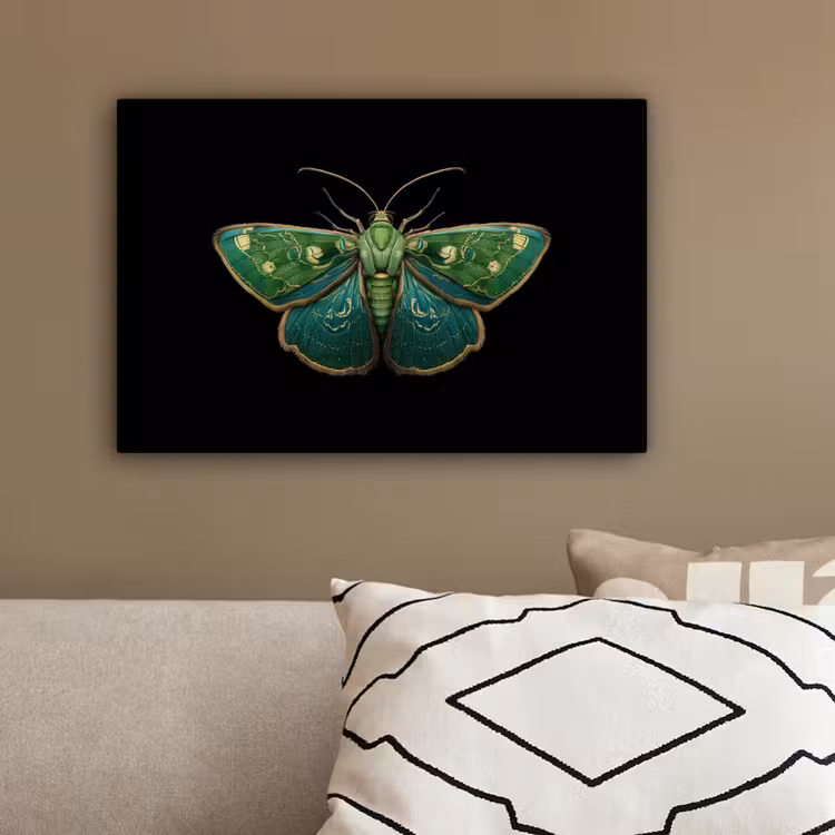 Mot - Levendig - Groen canvas 2cm klein -sfeer3