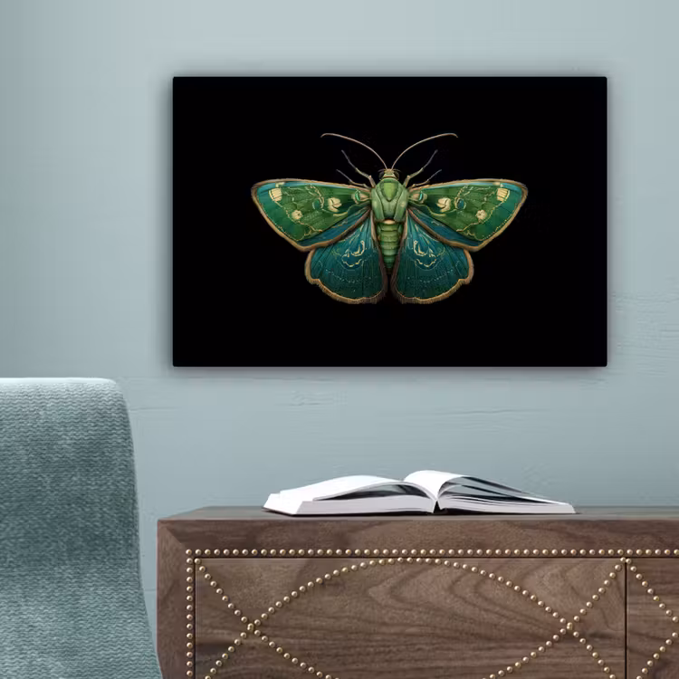 Mot - Levendig - Groen canvas 2cm klein -sfeer4