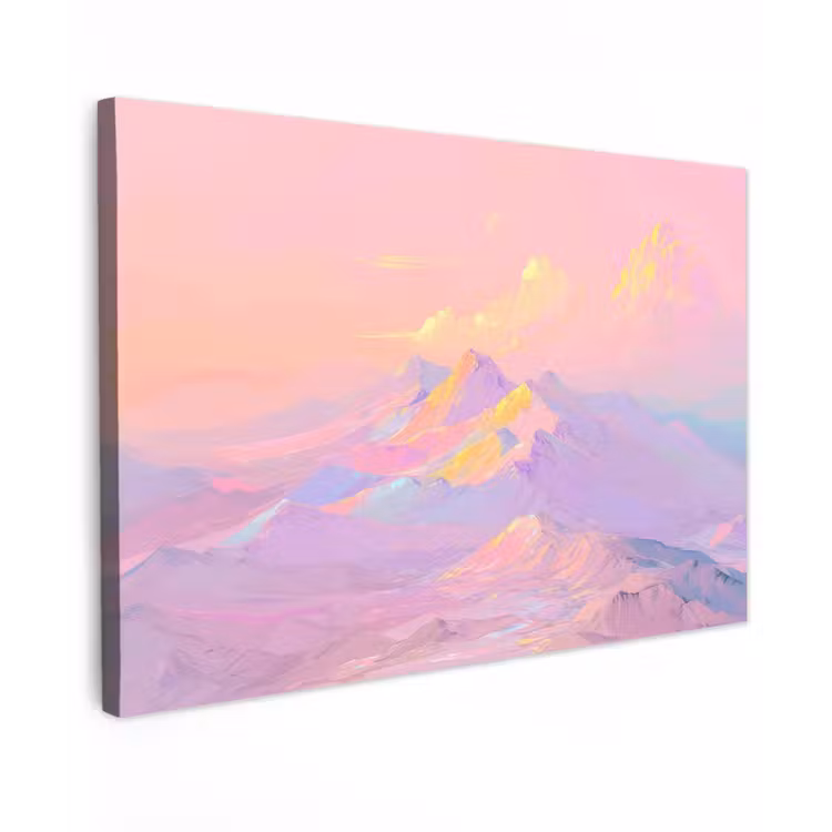 Bergtoppen - Wolken - Dromerig canvas 2cm klein -z3d