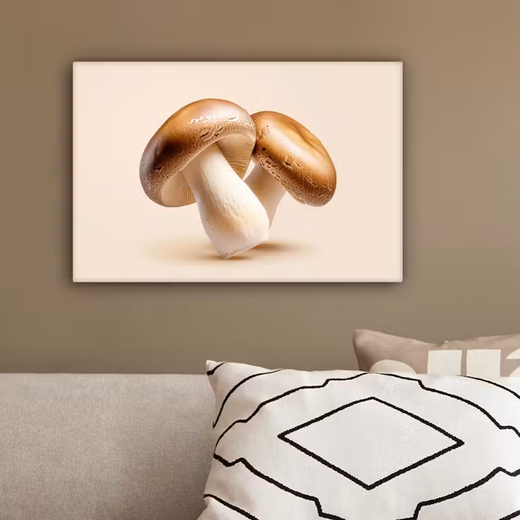 Champignons - Zacht - Beige canvas 2cm klein -sfeer3
