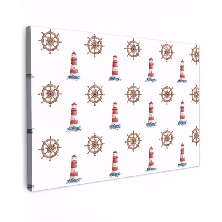 Nautisch - Klassiek - Rood canvas 2cm klein 34 -z3d