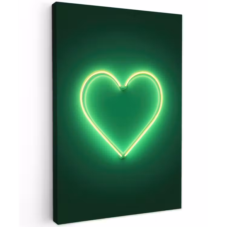 Neon - Groen - Licht canvas 2cm klein -z3d