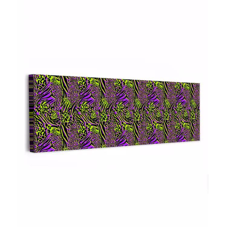 Neon - Paars - Dieren - Patroon canvas 2cm klein 828 -z3d