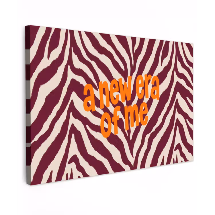 New era - Bordeaux - Zebraprint canvas 2cm klein -z3d
