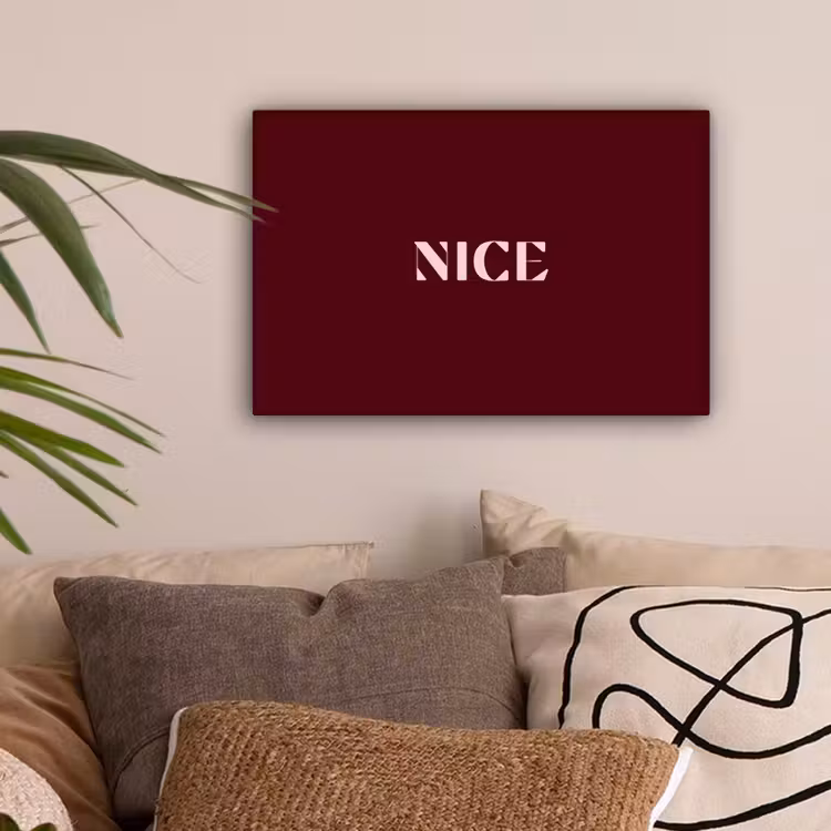 Nice - Bordeaux - Roze canvas 2cm klein -z3d