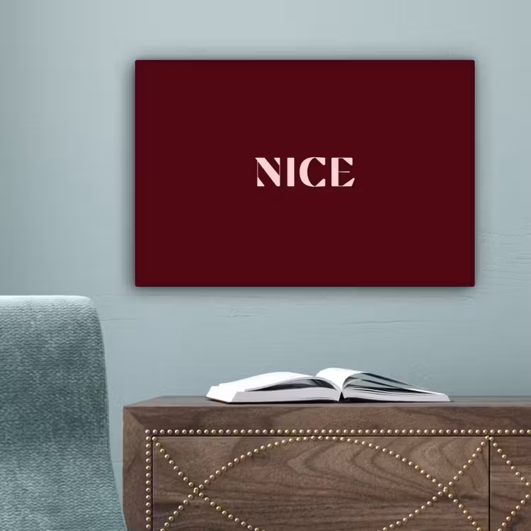 Nice - Bordeaux - Roze canvas 2cm klein -sfeer4