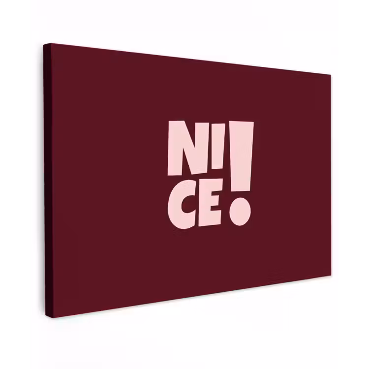 Nice - Uitroepteken - Rood canvas 2cm klein -z3d
