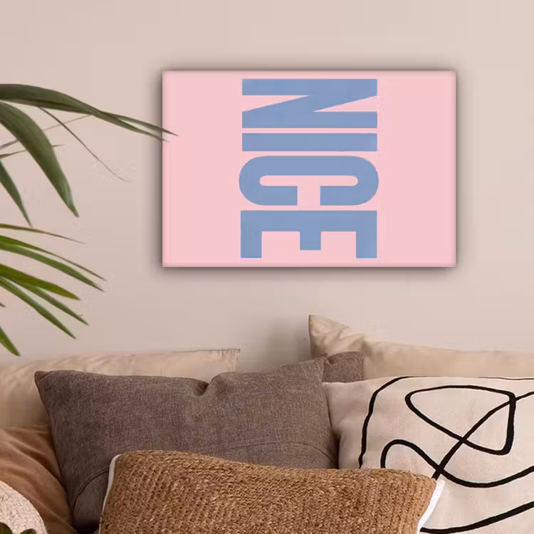 Nice - Paars - Roze canvas 2cm klein -z3d