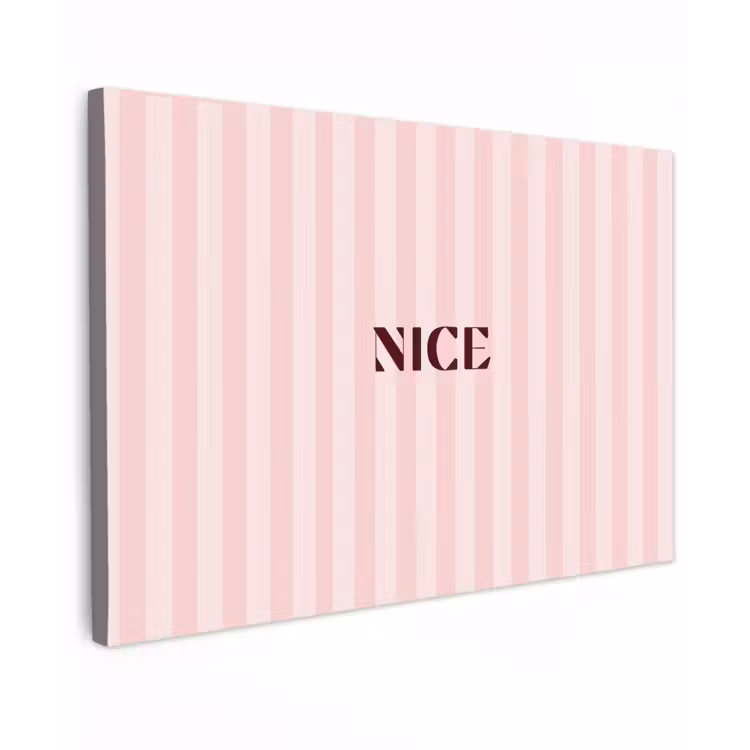 Nice - Strepen - Roze canvas 2cm klein -z3d
