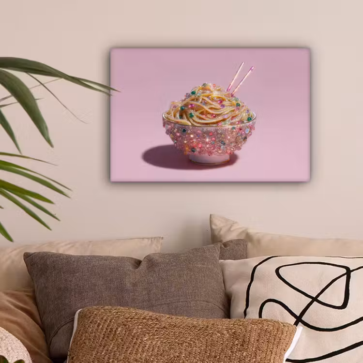 Noodles - Edelstenen - Stokjes - Roze canvas 2cm klein -sfeer1