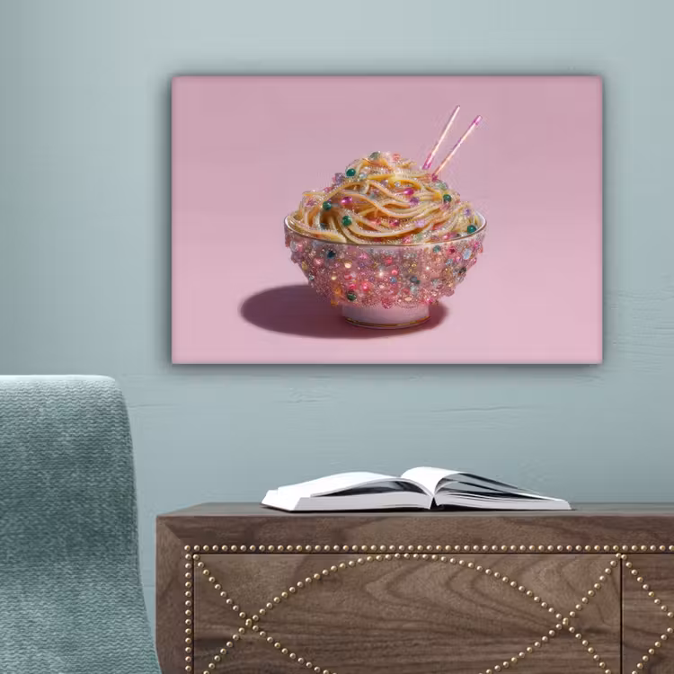 Noodles - Edelstenen - Stokjes - Roze canvas 2cm klein -sfeer4