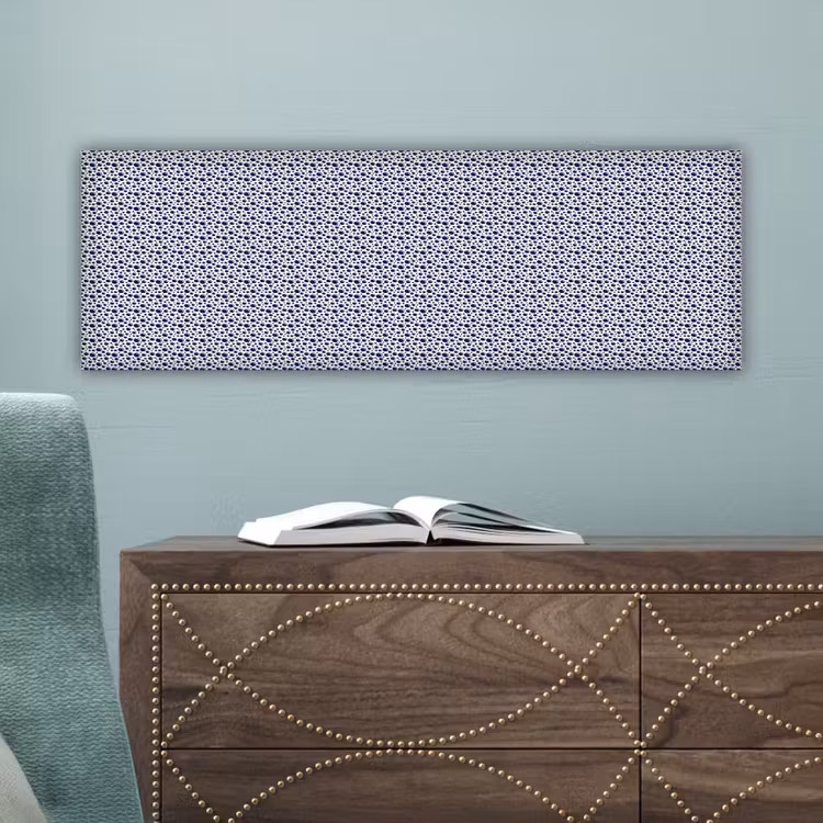Oceaan - Bubbel - Blauw - Wit canvas 2cm klein 828 -sfeer4