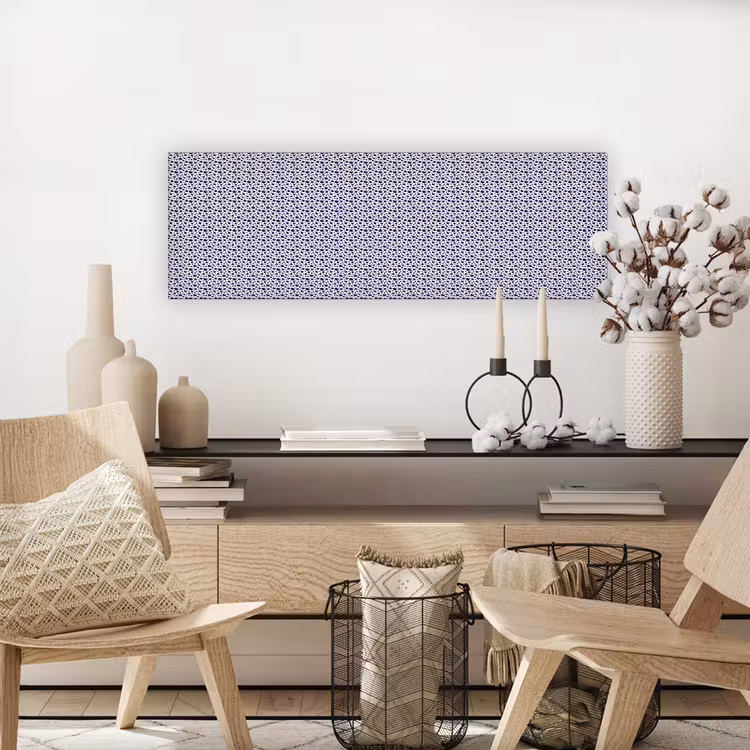 Oceaan - Bubbel - Blauw - Wit canvas 2cm klein 828 -sfeer6