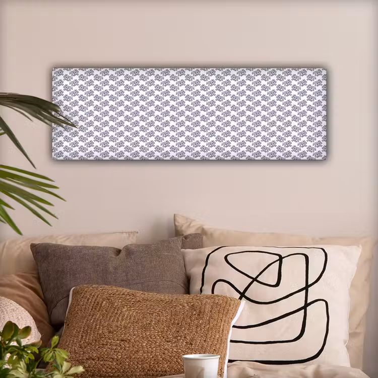 Oceaan - Koraal - Blauw - Wit canvas 2cm klein 828 -sfeer1