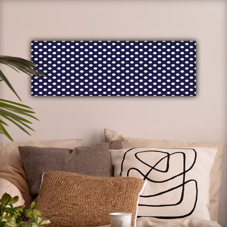 Oceaan - Stippen - Blauw - Wit canvas 2cm klein 828 -sfeer1
