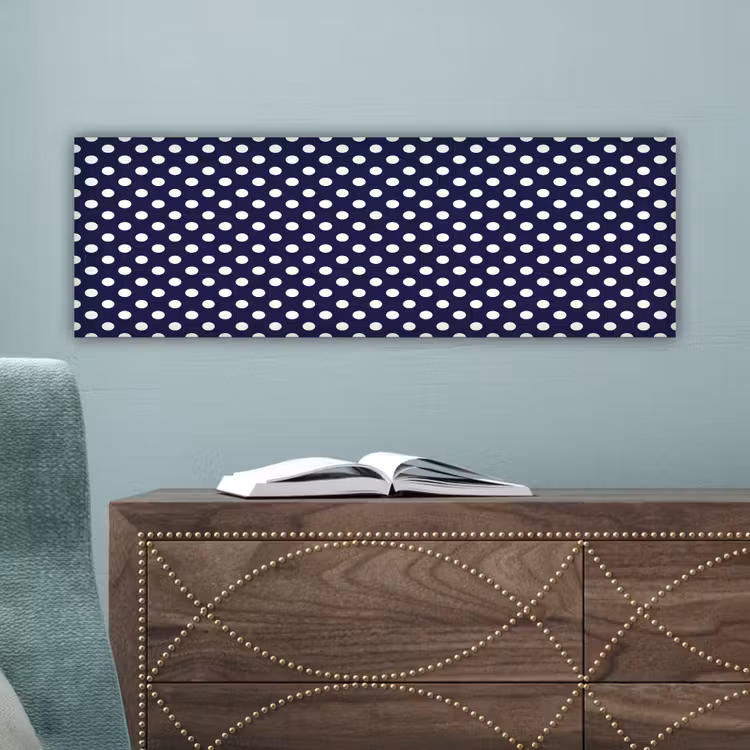 Oceaan - Stippen - Blauw - Wit canvas 2cm klein 828 -sfeer4