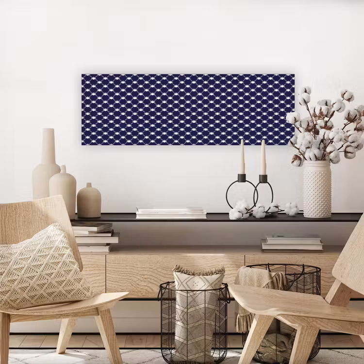 Oceaan - Schelp - Blauw - Wit canvas 2cm klein 828 -sfeer6
