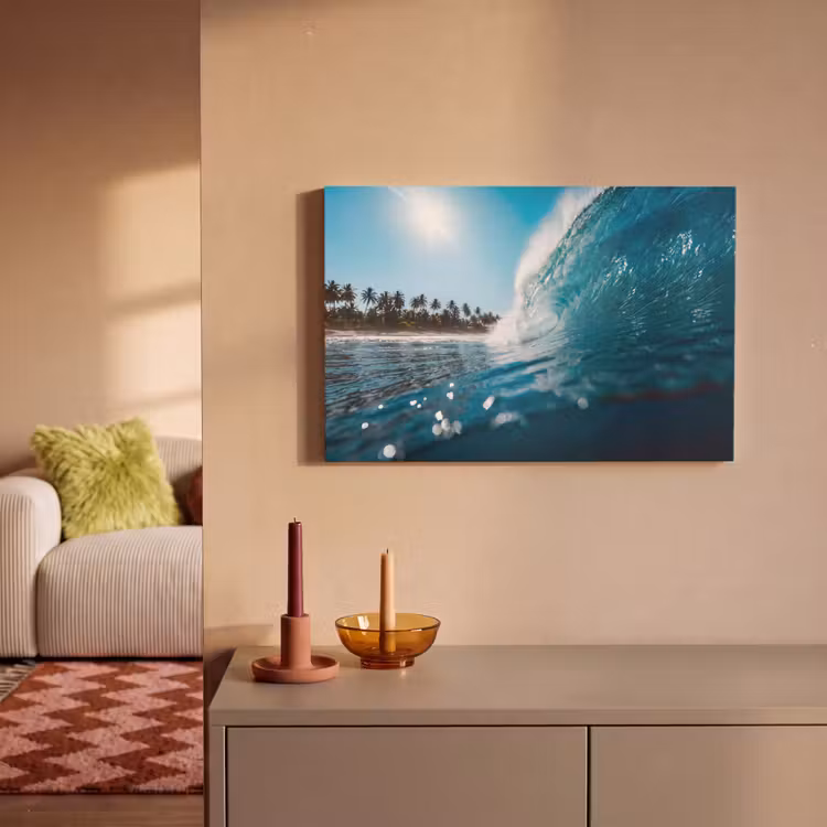 Oceaan - Golf - Strand - Natuur - Blauw canvas 2cm klein -sfeer1