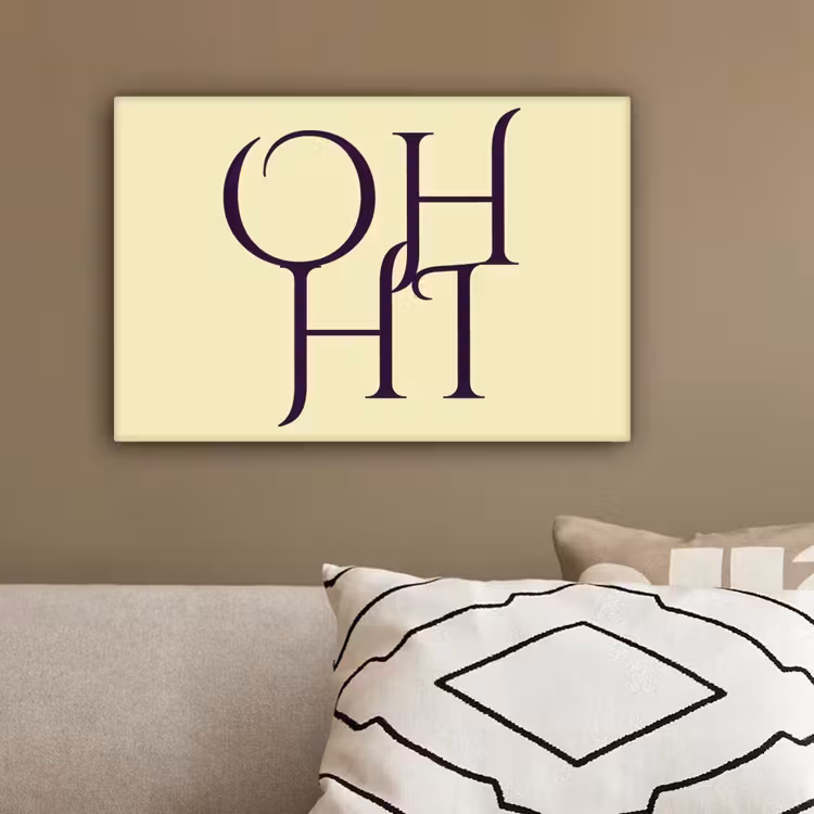 Oh hi - Geel - Monogram canvas 2cm klein -sfeer3