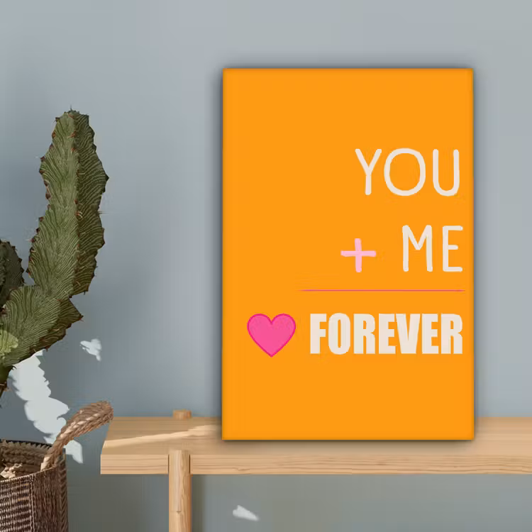 Oranje - Love - Valentijn canvas 2cm klein -sfeer4