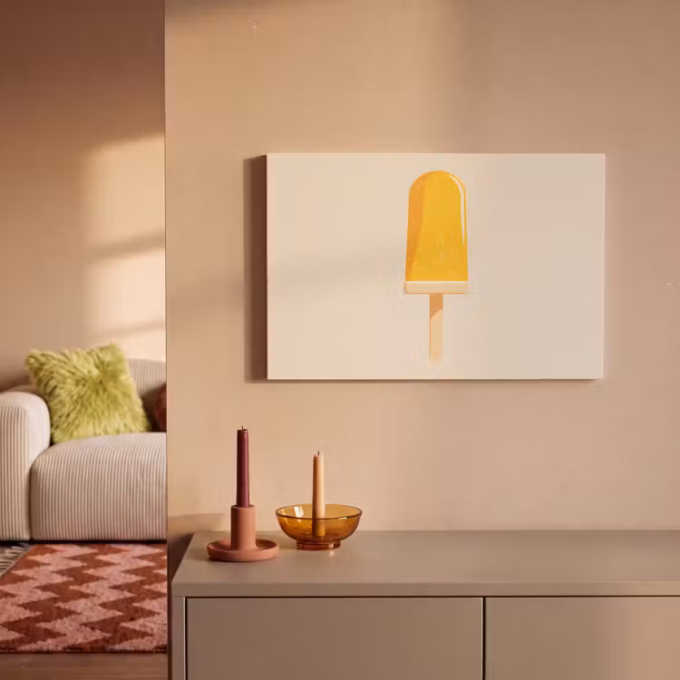 Oranje - Stokje - Waterijsje canvas 2cm klein -sfeer1