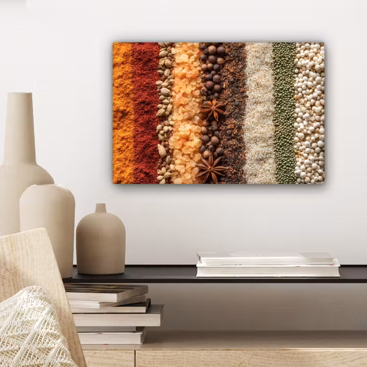 Banen - Verticaal - Kruiden - Variatie canvas 2cm klein -sfeer6