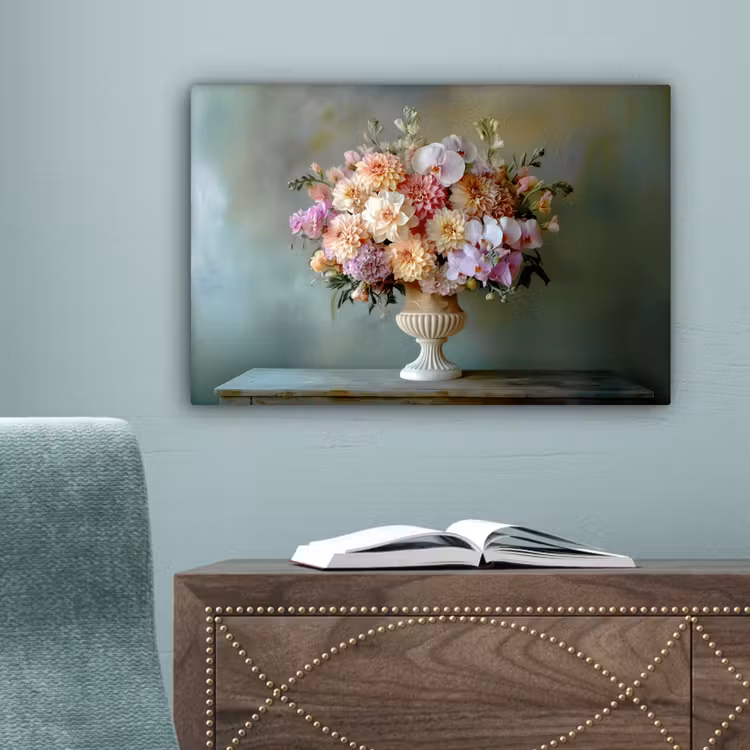 Orchidee - Boeket - Vaas - Bloemen canvas 2cm klein -sfeer4