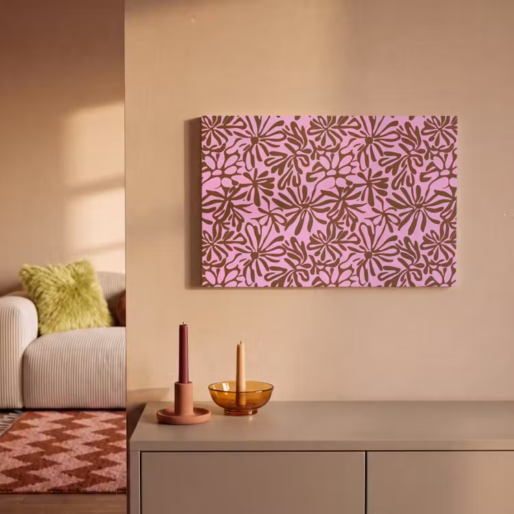 Organisch - Patroon - Roze canvas 2cm klein 34 -sfeer1