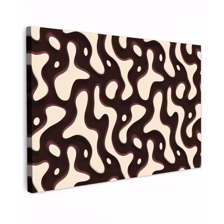 Organisch - Krachtig - Bruin canvas 2cm klein 34 -z3d