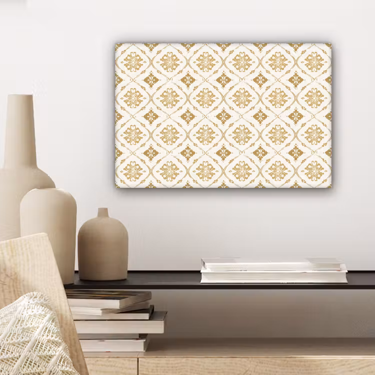 Ornament - Klassiek - Goud canvas 2cm klein 34 -sfeer6