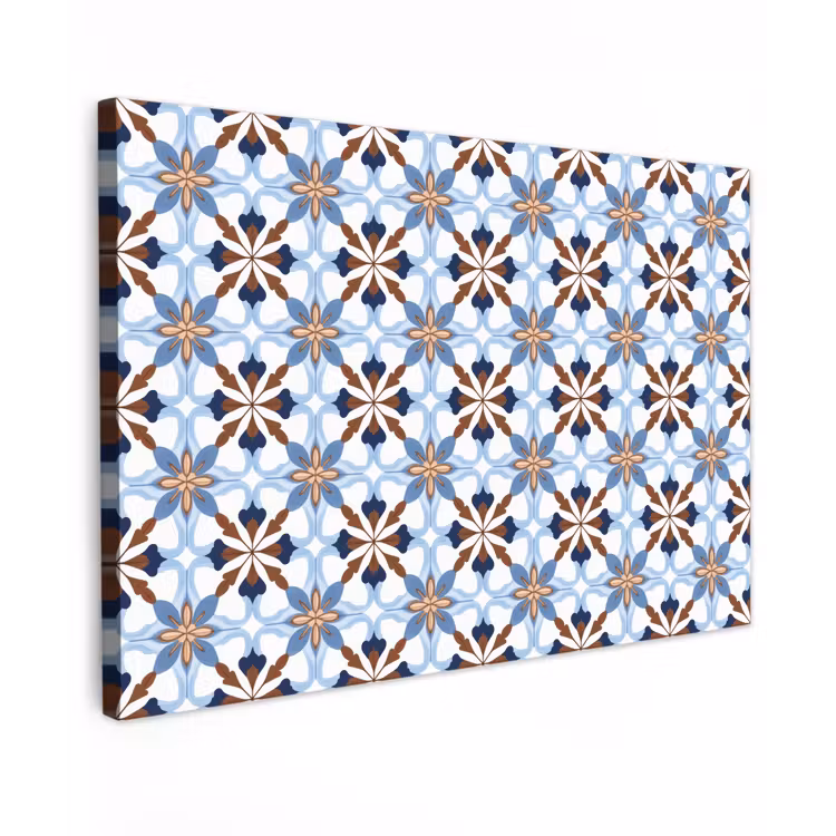 Ornament - Tegel - Kleurrijk canvas 2cm klein 34 -z3d