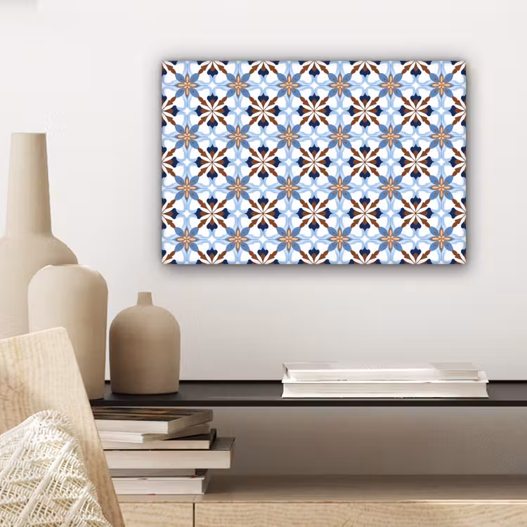 Ornament - Tegel - Kleurrijk canvas 2cm klein 34 -sfeer6