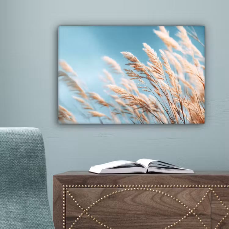 Siergras - Wind - Lichtbruin canvas 2cm klein -sfeer4