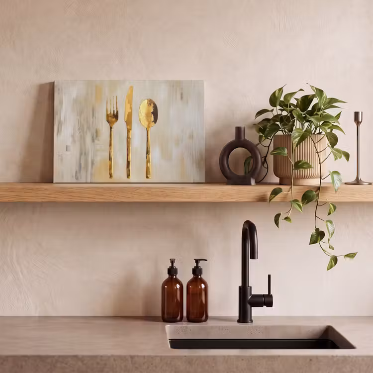 Verf - Goud - Bestek canvas 2cm klein -sfeer3
