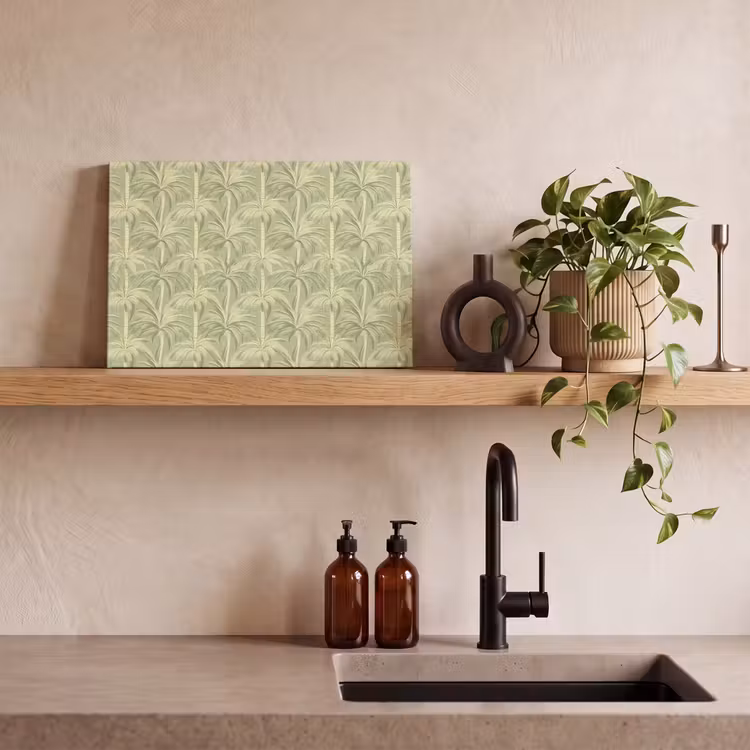 Palmwoud - Tropisch - Groen canvas 2cm klein 34 -sfeer3